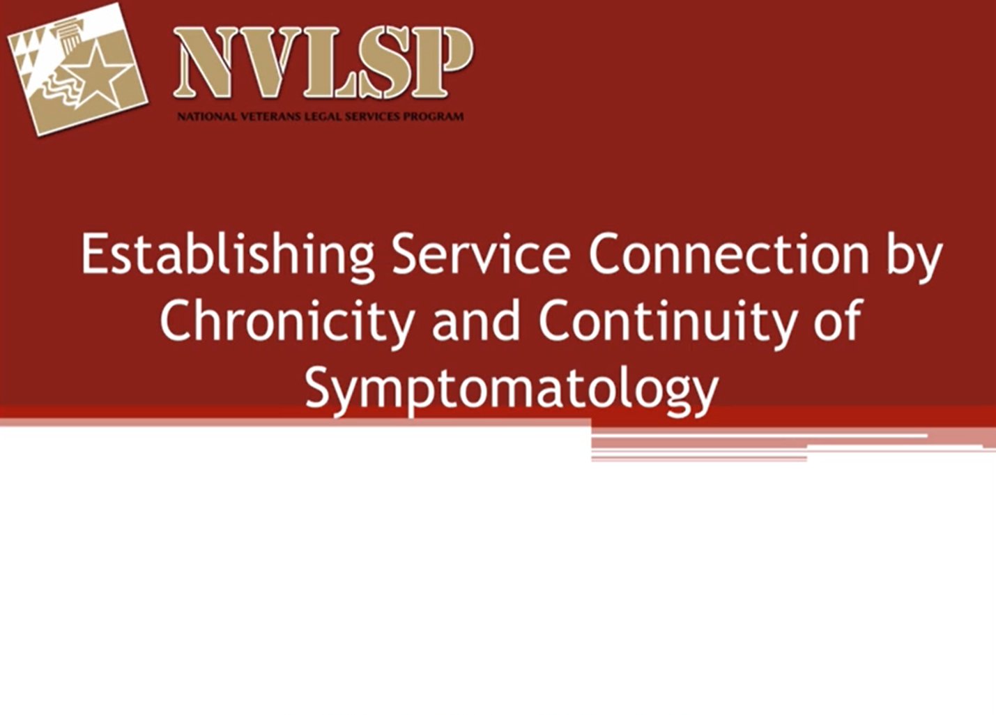 Service Connection by Chronicity and Continuity of Symptomatology